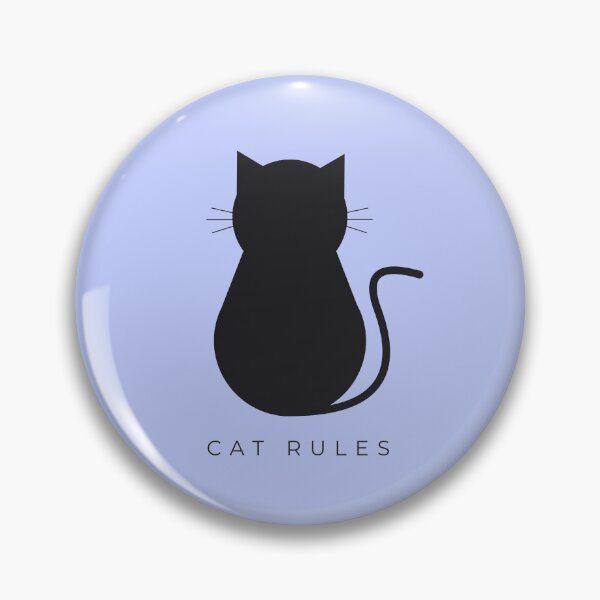 Item preview, Minimalist Cat Rules - Modern Feline Wall Art Blue designed and sold by Très Joli Brothers.