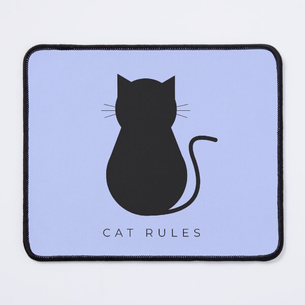 Item preview, Minimalist Cat Rules - Modern Feline Wall Art Blue designed and sold by Très Joli Brothers.