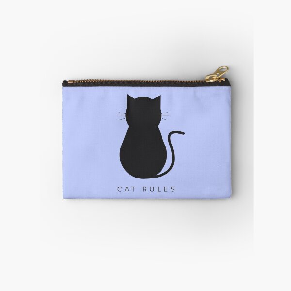 Item preview, Minimalist Cat Rules - Modern Feline Wall Art Blue designed and sold by Très Joli Brothers.