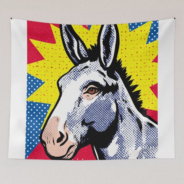 Item preview, Pop Art Donkey Portrait designed and sold by lautir.