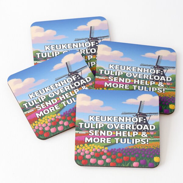 Item preview, Keukenhof Tulip Overload T-Shirt – Funny Netherlands Flower Shirt, Dutch Windmill Tulip Field Tee, Spring Travel Design designed and sold by Sushikidsntod.