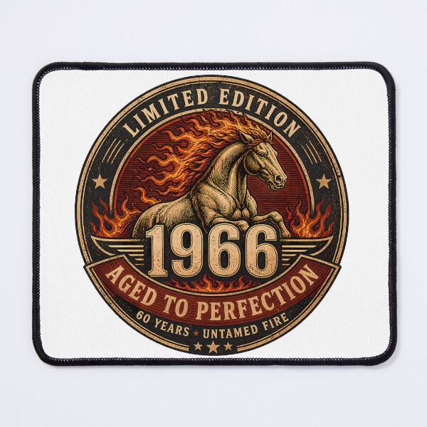 Item preview, Vintage 1966 Fire Horse 60th Birthday - Aged to Perfection Limited Edition designed and sold by avinigav.