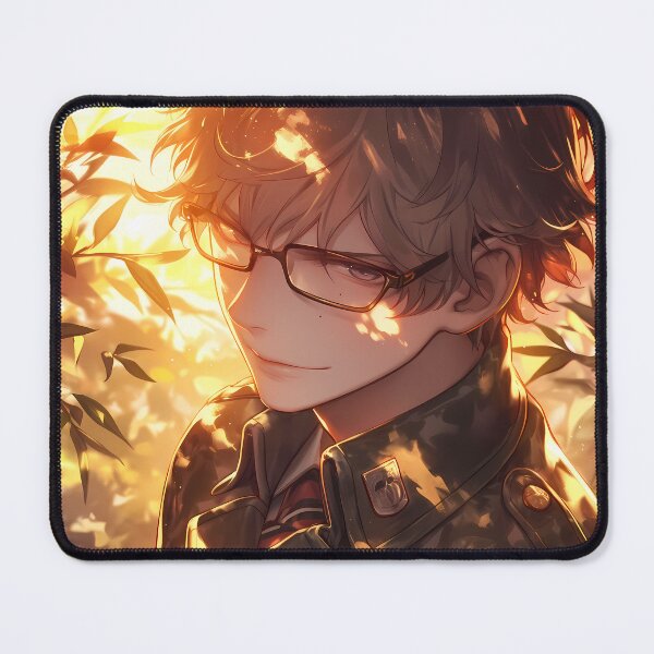 Item preview, Yukio Okumura Blue Exorcist Glasses Sunset Leaves Warm Autumn designed and sold by SuperTeamCanada.