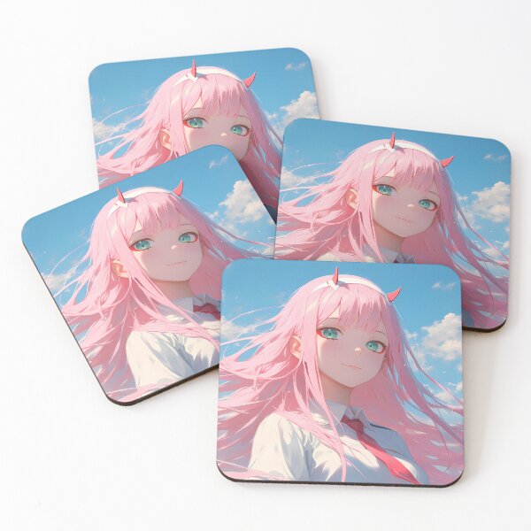 Item preview, Zero Two Darling In The Franxx Pink Hair Blue Sky School Uniform Dreamy designed and sold by SuperTeamCanada.