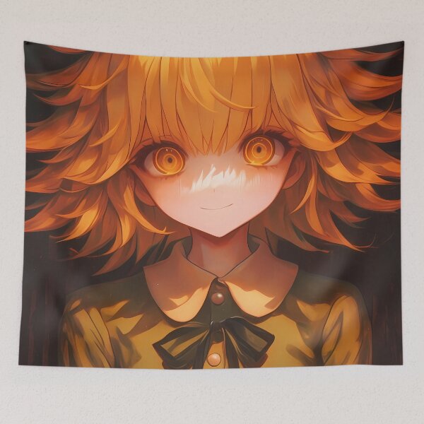 Item preview, Chihiro Fujisaki Danganronpa Warm Orange Glow Cozy Portrait Golden Eyes designed and sold by SuperTeamCanada.