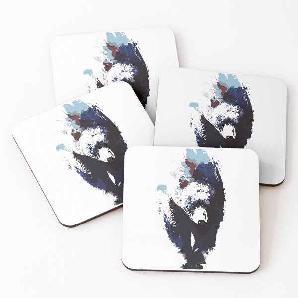 Item preview, Abstract Grizzly Bear Bold Color Splash Art designed and sold by RamyGallery.
