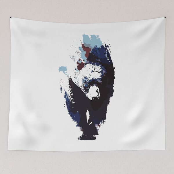 Item preview, Abstract Grizzly Bear Bold Color Splash Art designed and sold by RamyGallery.
