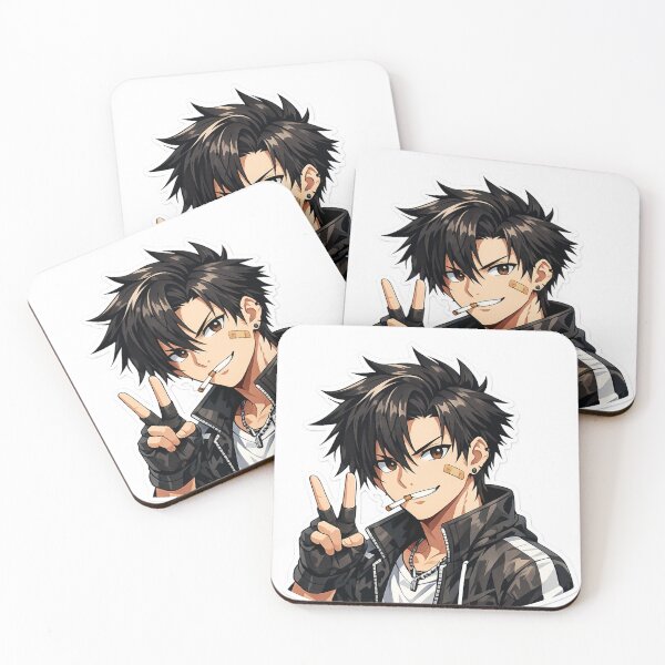 Item preview, Cool Anime Boy Streetwear Sticker - Edgy Rebel Manga Art designed and sold by Sticker Hubs.