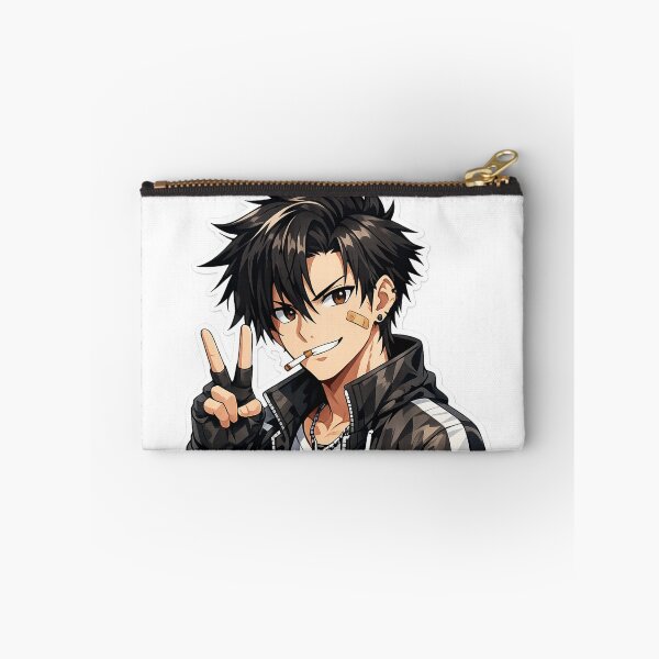 Item preview, Cool Anime Boy Streetwear Sticker - Edgy Rebel Manga Art designed and sold by Sticker Hubs.