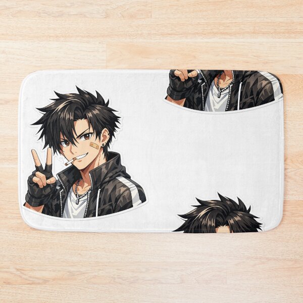 Item preview, Cool Anime Boy Streetwear Sticker - Edgy Rebel Manga Art designed and sold by Sticker Hubs.