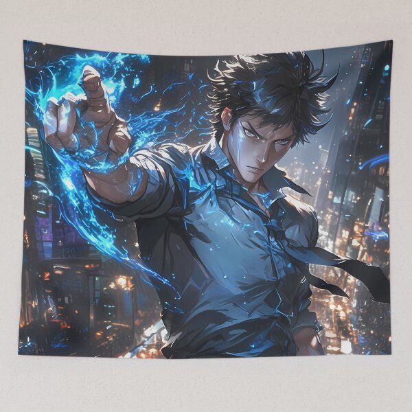 Item preview, Shinya Kogami Psycho Pass Cyberpunk Lightning Night City Intense designed and sold by SuperTeamCanada.