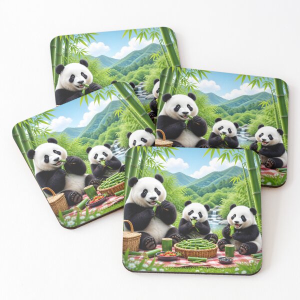 Item preview, panda bears having a snack designed and sold by EdicionesJML.