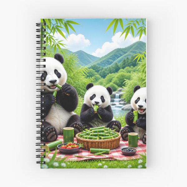 Item preview, panda bears having a snack designed and sold by EdicionesJML.