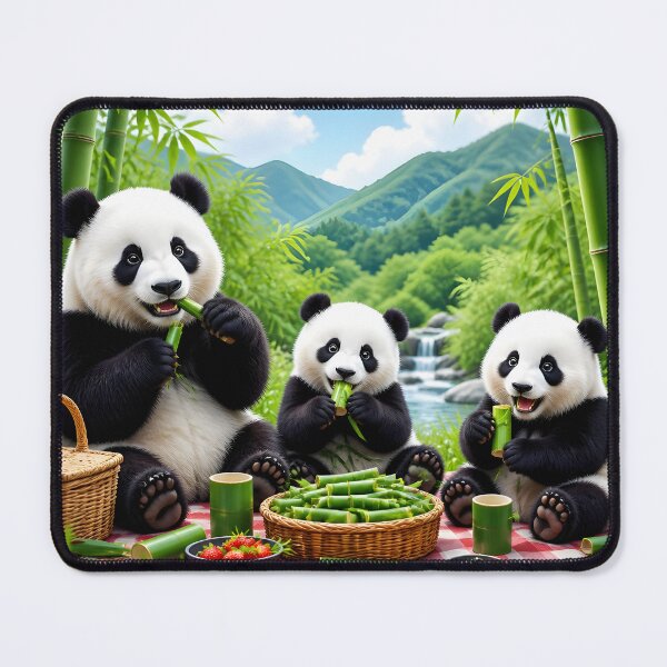 Item preview, panda bears having a snack designed and sold by EdicionesJML.