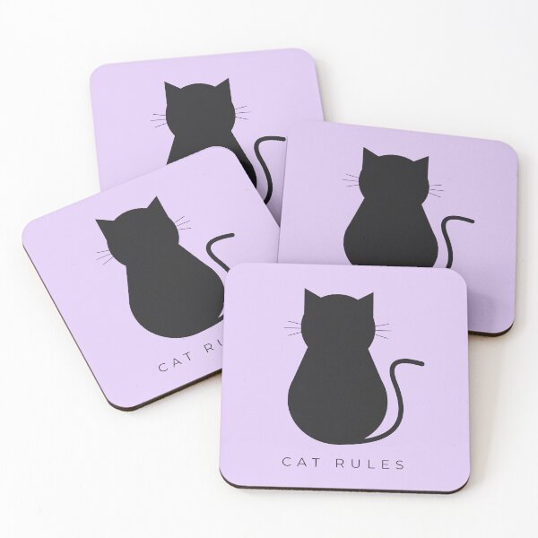 Item preview, Minimalist Cat Rules - Modern Feline Wall Art - Lavender designed and sold by Très Joli Brothers.