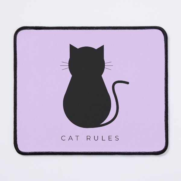 Item preview, Minimalist Cat Rules - Modern Feline Wall Art - Lavender designed and sold by Très Joli Brothers.