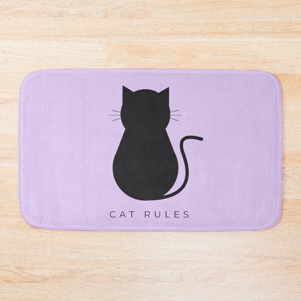 Item preview, Minimalist Cat Rules - Modern Feline Wall Art - Lavender designed and sold by Très Joli Brothers.