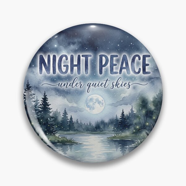 Item preview, Night Peace Moonlit Pond T-Shirt | Blue Watercolor Night Aesthetic Tee | Calm Dreamy Shirt designed and sold by DmaarGroup.