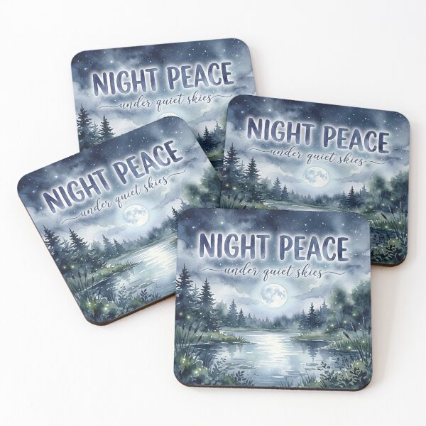 Item preview, Night Peace Moonlit Pond T-Shirt | Blue Watercolor Night Aesthetic Tee | Calm Dreamy Shirt designed and sold by DmaarGroup.