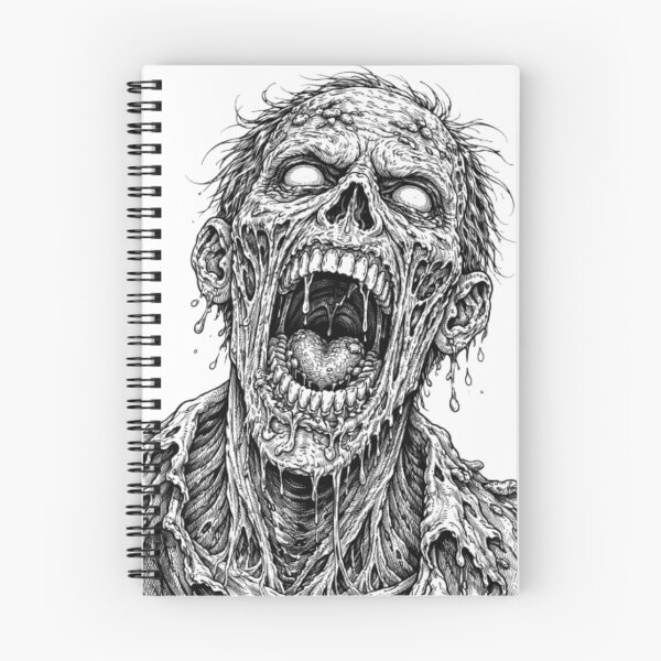 Item preview, Screaming Undead Line Art Zombie designed and sold by ArtificialAce.