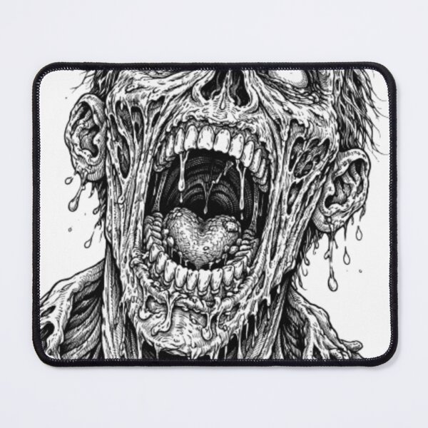 Item preview, Screaming Undead Line Art Zombie designed and sold by ArtificialAce.