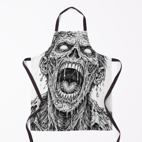Item preview, Screaming Undead Line Art Zombie designed and sold by ArtificialAce.