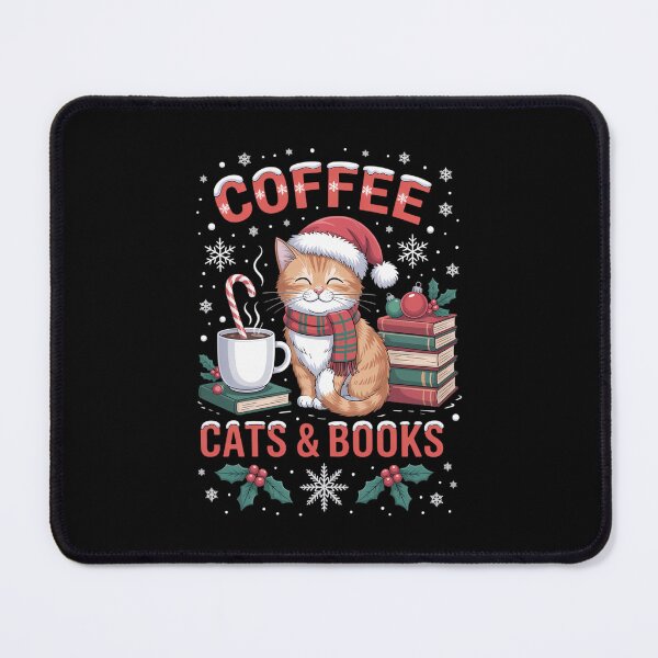 Item preview, Christmas Cute Coffee Cats Books Lover Gift Idea designed and sold by TrinaEspinoza.