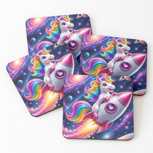 Item preview, unicorn in space designed and sold by EdicionesJML.