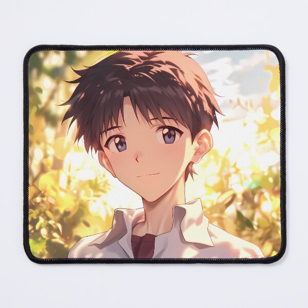 Item preview, Shinji Ikari Neon Genesis Evangelion Golden Hour Warm Light Gentle Smile designed and sold by PMartistStudio.