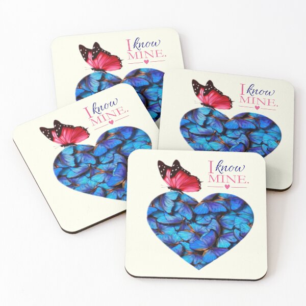 Item preview, Different Colors, One Heart – I Know Mine Minimal Conceptual  butterfly Art designed and sold by LeelaWorks.org.