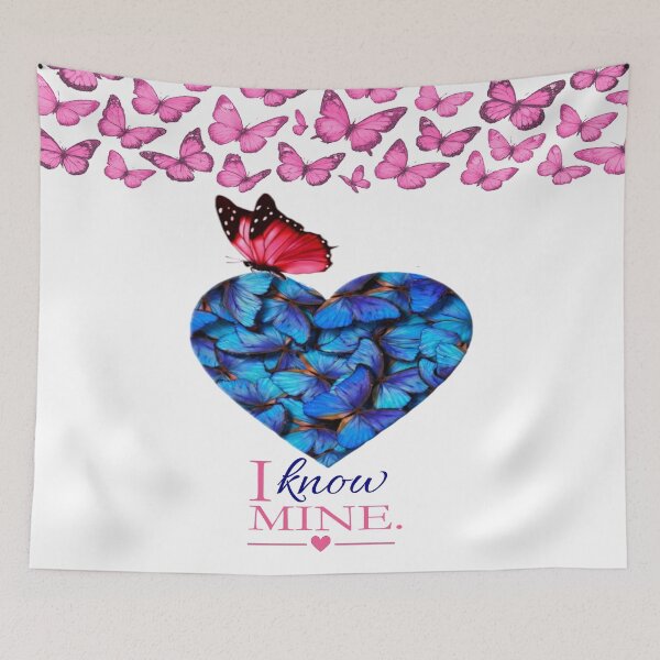Item preview, Different Colors, One Heart – I Know Mine Minimal Conceptual  butterfly Art designed and sold by LeelaWorks.org.