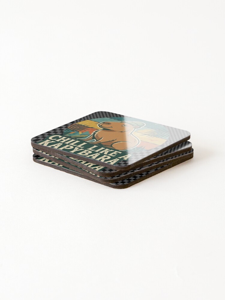 Thumbnail 4 of 5, Coasters (Set of 4), kapybara designed and sold by ThreadedMagic.