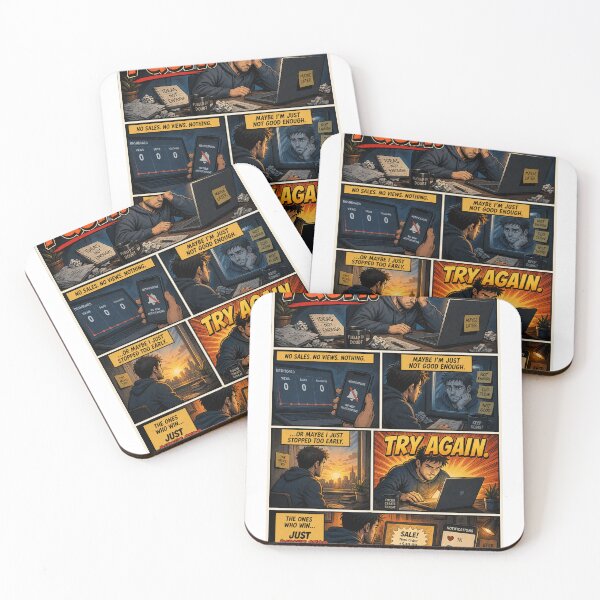Item preview, I Quit. Try Again – Motivation Comic Design About Persistence & Success designed and sold by the-dovlat.