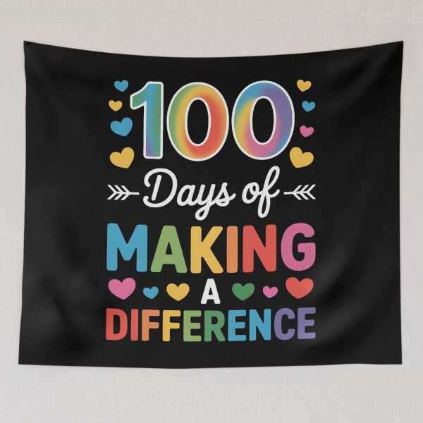 Item preview, 100 Days of Making Difference 100th Day of School Teacher designed and sold by TrinaEspinoza.