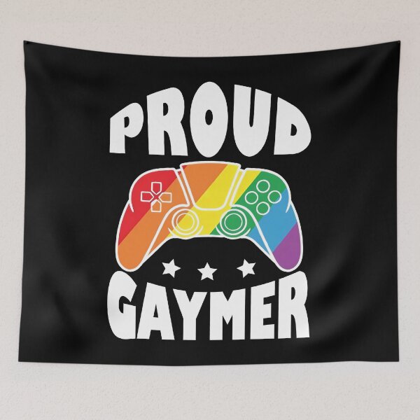 Item preview, Proud Gaymer Retro Rainbow LGBT designed and sold by PmindHalow.