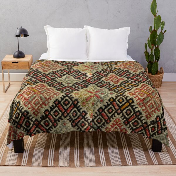 Item preview, Vintage Folk Diamond Geometric Textile Pattern designed and sold by Peac7e.