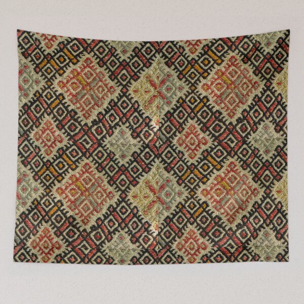 Item preview, Vintage Folk Diamond Geometric Textile Pattern designed and sold by Peac7e.