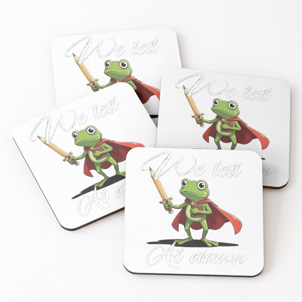 Item preview, We Test At Dawn Funny Frog Test Day designed and sold by TheEndDesign.