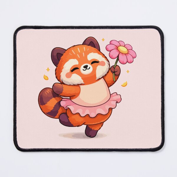 Item preview, Red Panda with Flower Kawaii Animals designed and sold by RedpandasMerch.