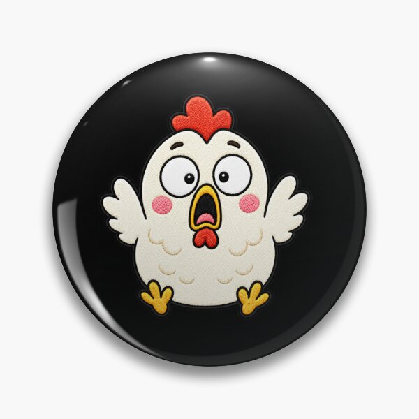 Item preview, Shocked Chicken Kawaii Cute Funny Surprised Chicken Cartoon Sticker designed and sold by ColorSplash123.