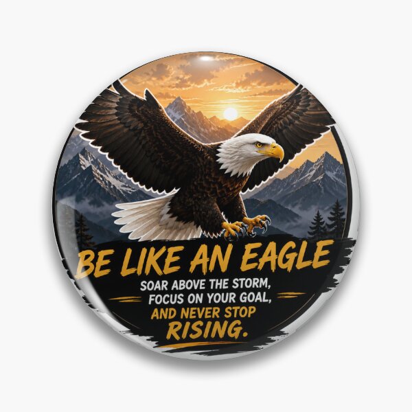 Item preview, Be Like An Eagle Sticker – Soar Above the Storm Motivational Quote designed and sold by Ishratparween11.