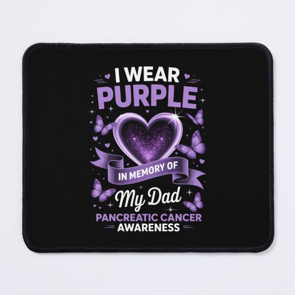 Item preview, I Wear Purple For My Dad Pancreatic Cancer Awareness Purple Ribbon Support Cancer Survivor designed and sold by TrinaEspinoza.