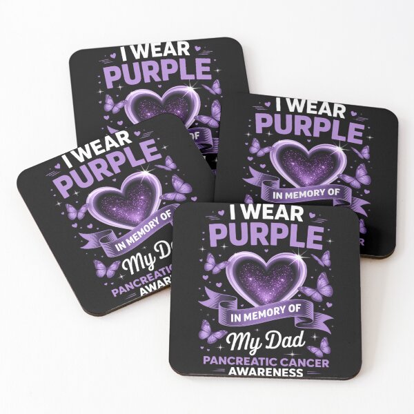 Item preview, I Wear Purple For My Dad Pancreatic Cancer Awareness Purple Ribbon Support Cancer Survivor designed and sold by TrinaEspinoza.