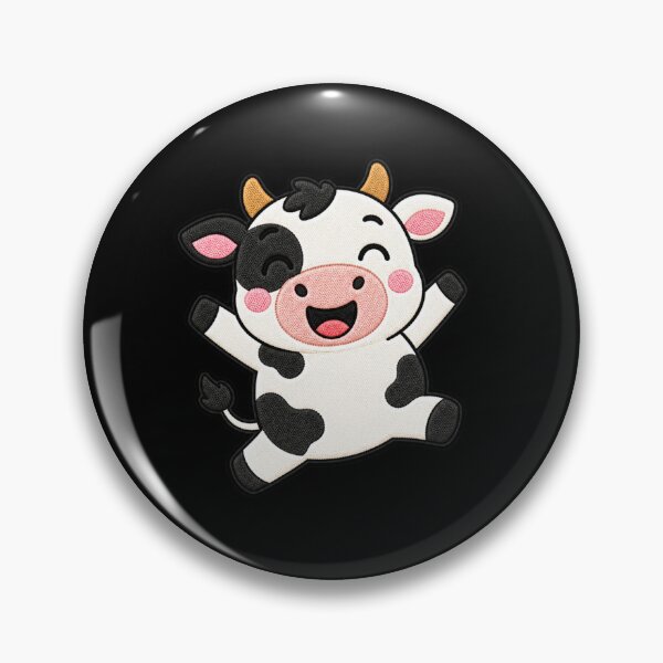Item preview, Happy Cow Kawaii Cute Funny Smiling Cow Cartoon Sticker designed and sold by ColorSplash123.