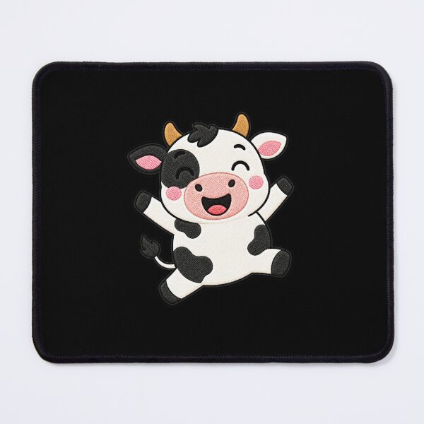 Item preview, Happy Cow Kawaii Cute Funny Smiling Cow Cartoon Sticker designed and sold by ColorSplash123.