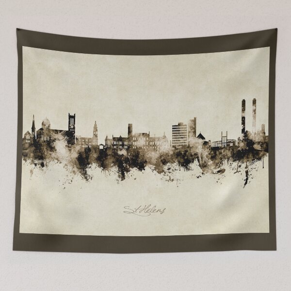 Item preview, St Helens England Skyline designed and sold by ArtPrints.