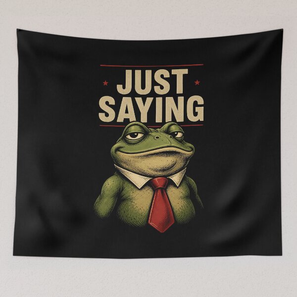 Item preview, Just Saying Frog Smug Expression Illustration designed and sold by SplashTastic.