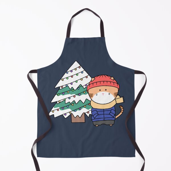 Item preview, Cute Christmas Cat in Winter Outfit with Tree designed and sold by ubborn.
