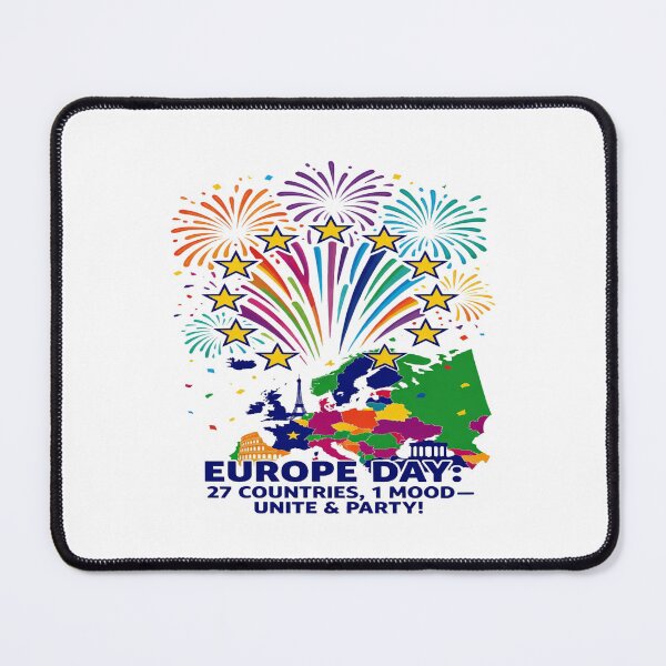 Item preview, Europe Day T-Shirt – 27 Countries One Mood Unite & Party Tee, EU Celebration Shirt, Colorful Europe Map Festival Design designed and sold by Sushikidsntod.