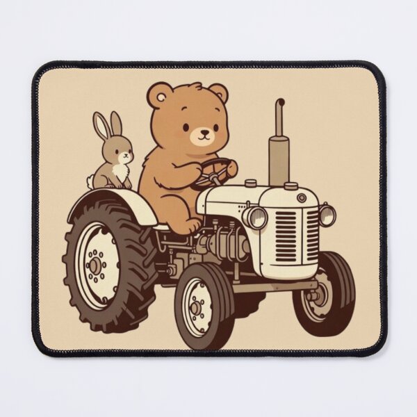 Item preview, "Cute Bear & Bunny Tractor Ride designed and sold by Dogandesighn.
